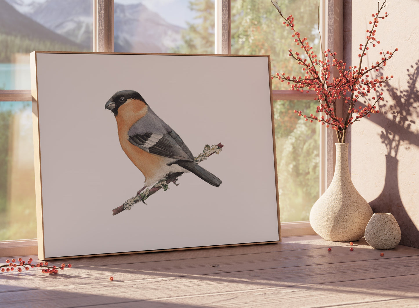 Bullfinch A4 art print